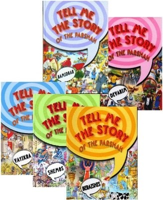 Tell Me the Story of the Parsha - 5 Volume Set Plastic Pages